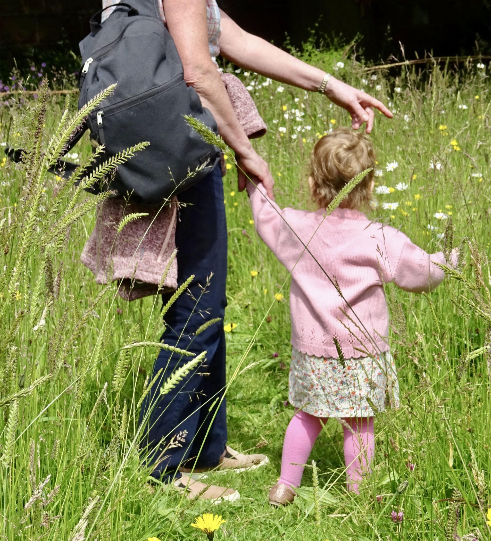 Child in mini meadow