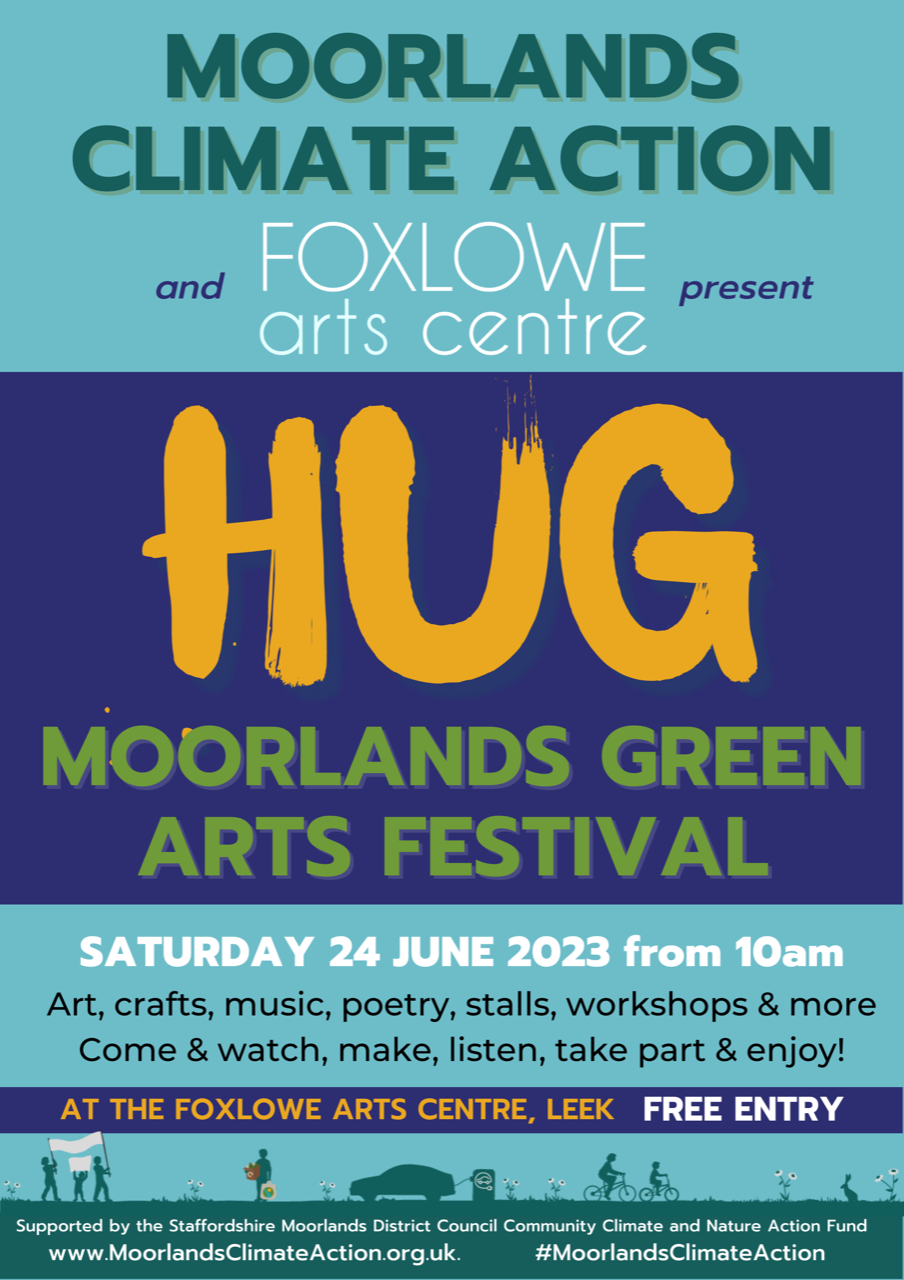 HUG Green Arts Festival poster with grant wording